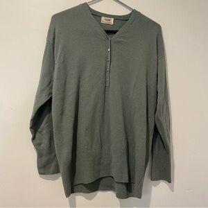 Sisley 100% virgin wool sweater sage womens Medium